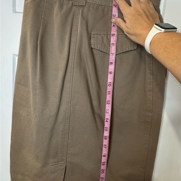 Vintage 90’s Esprit tan 100% Cotton skirt with cool buckle size 11/12 P1.2 - Picture 9 of 16